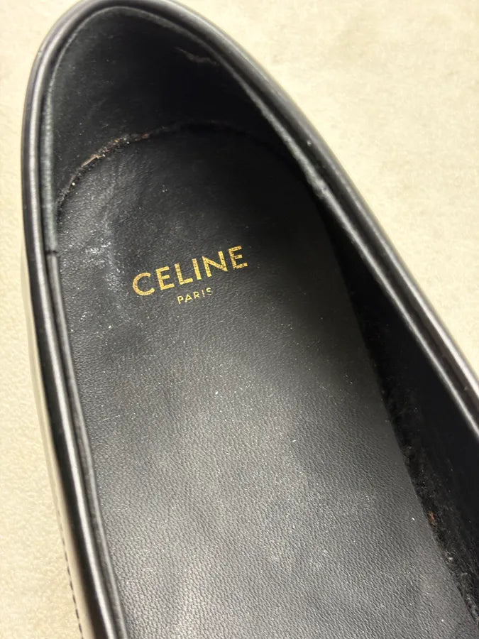 AW2021 Celine Black & White Leather Classy Loafers ARlXLPa 9