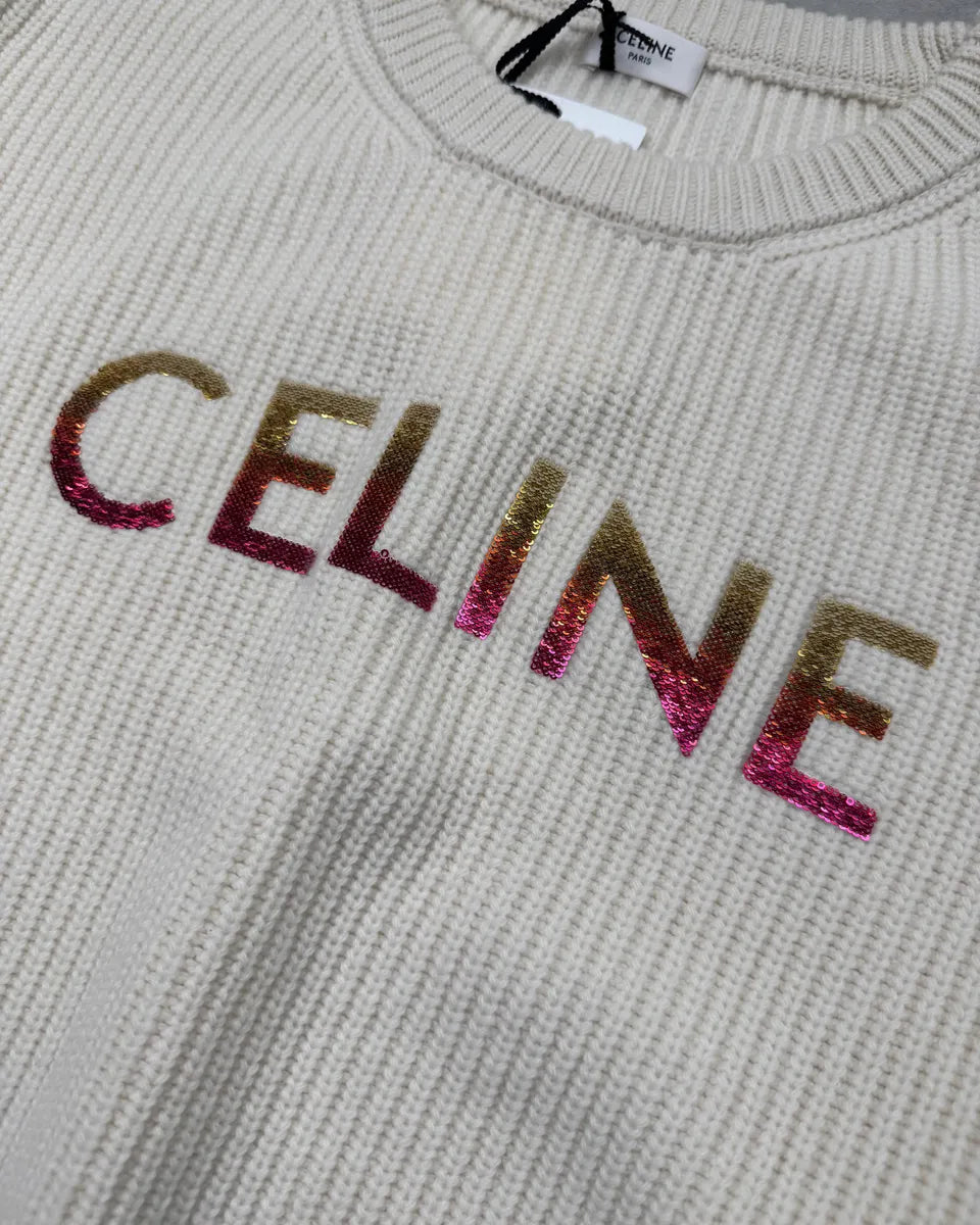 Celine Creamy Beige Wool Sweater PGNbTsS 5