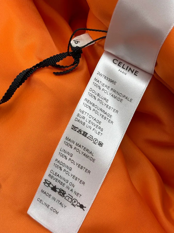 Celine Embroidered Bordeaux Nylon Bomber Jacket rcvvpcu 11