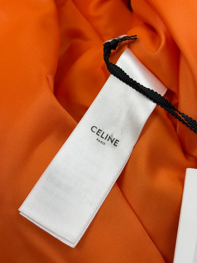 Celine Embroidered Bordeaux Nylon Bomber Jacket lbKmwdV 11