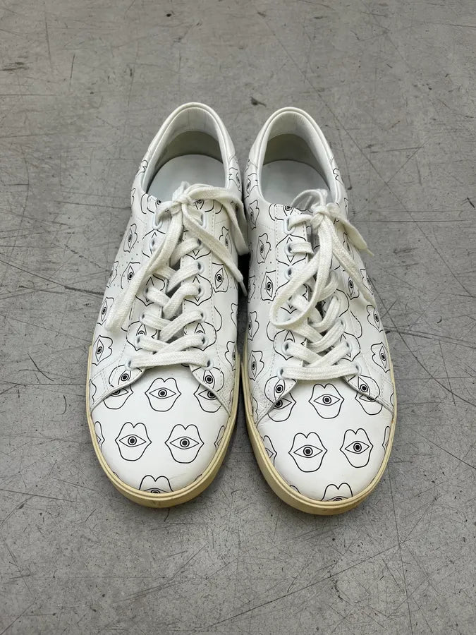Celine Eye Lips White Low-Top Sneakers eXlbNBu 4