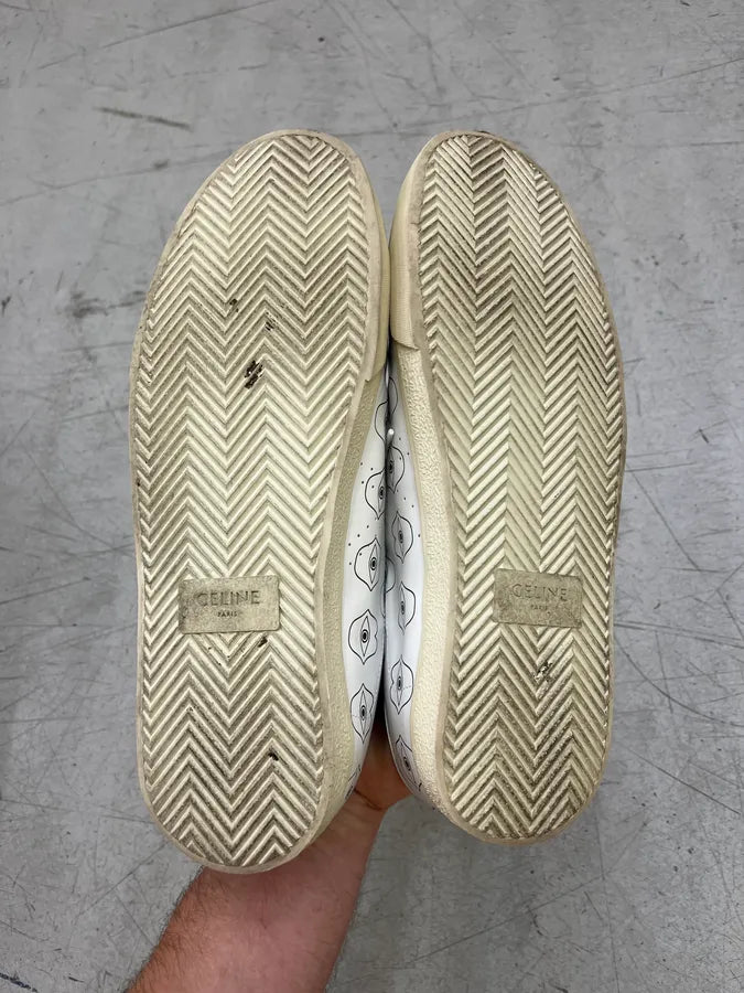 Celine Eye Lips White Low-Top Sneakers eXlbNBu 6