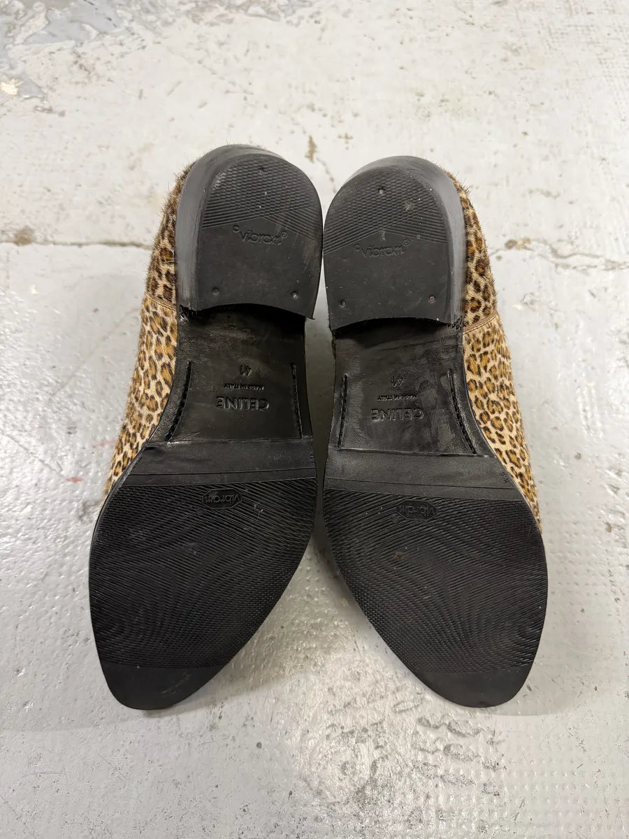 Celine Leopard Pony Hair Leather Chelsea Boots by Hedi Slimane FhkjdES 6