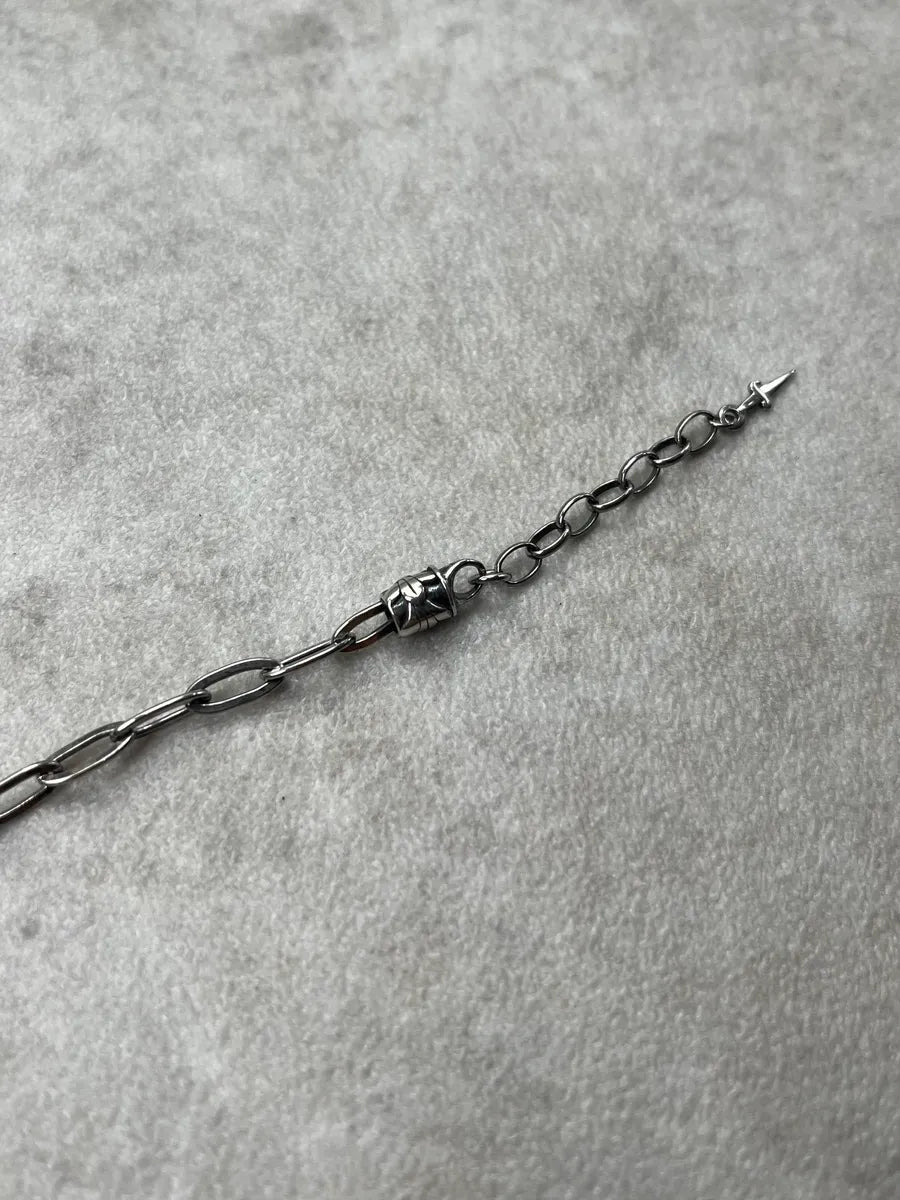 Cesare Paciotti 925 Silver Metal Dagger Chain Bracelet liOyaPq 6