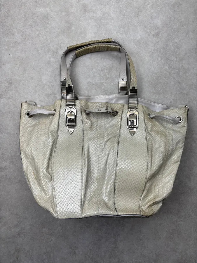 Cesare Paciotti Beige Python Leather Handle Bag qkSMSiS 0