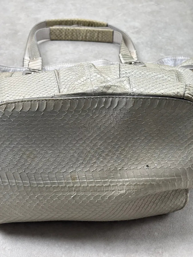 Cesare Paciotti Beige Python Leather Handle Bag qkSMSiS 11