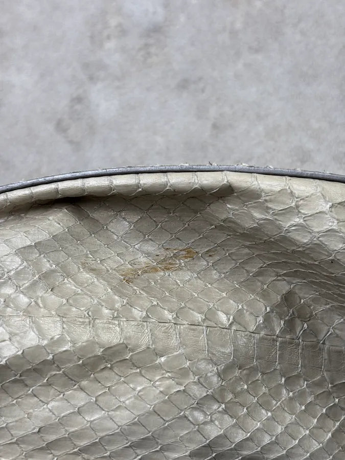 Cesare Paciotti Beige Python Leather Handle Bag qkSMSiS 10