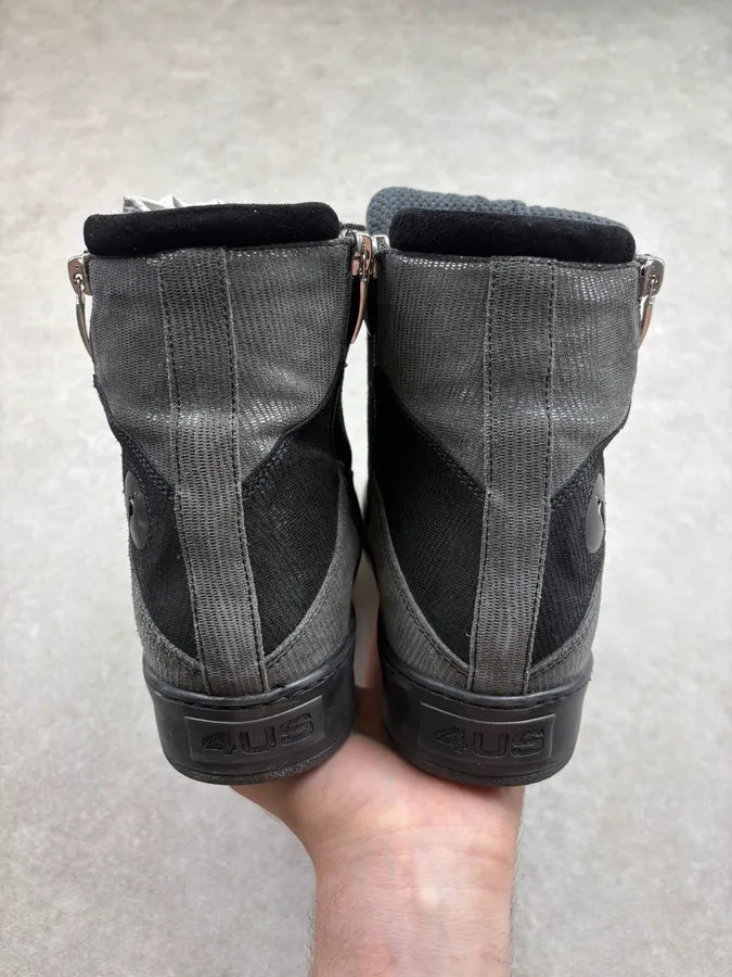 Cesare Paciotti Black & Grey High Sneakers TNIoYjc 6