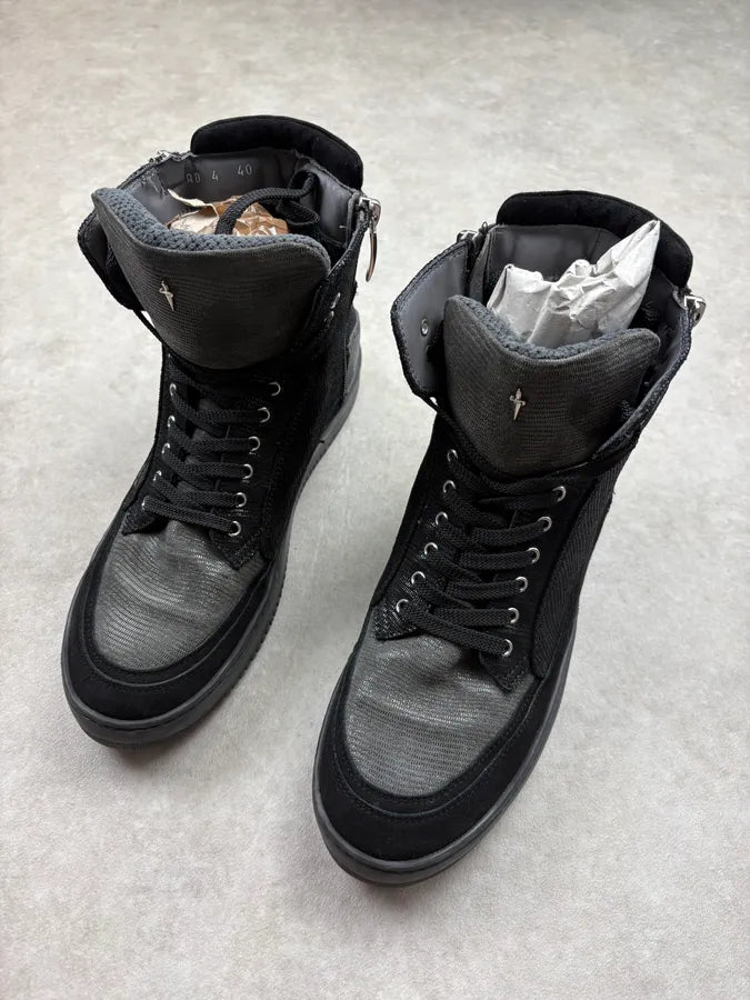 Cesare Paciotti Black & Grey High Sneakers TNIoYjc 2