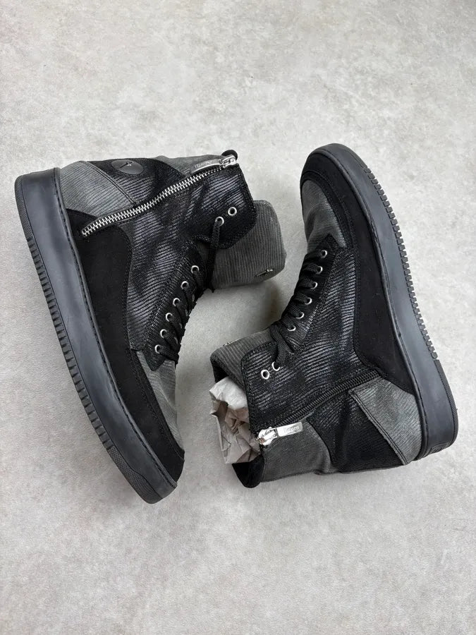 Cesare Paciotti Black & Grey High Sneakers TNIoYjc 5