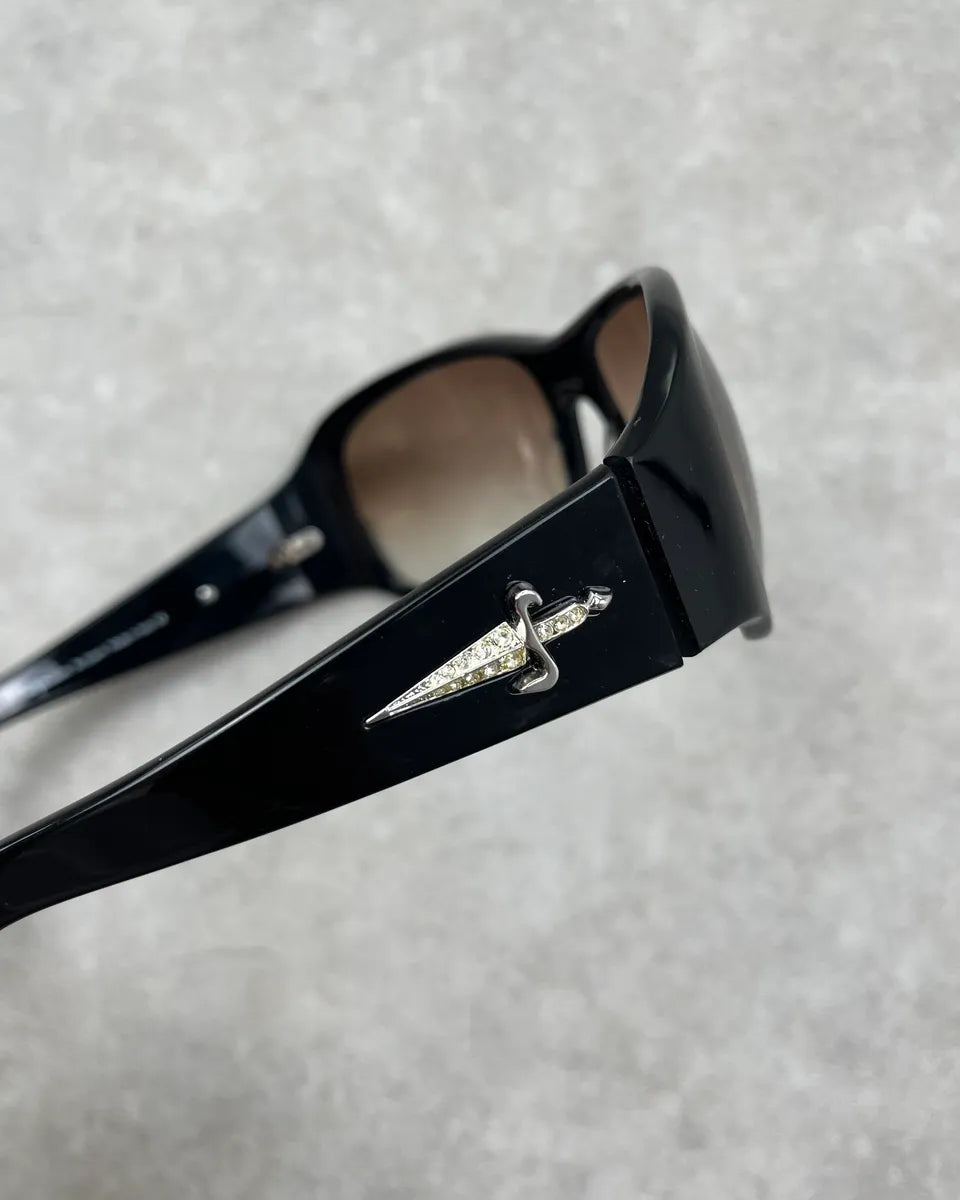 Cesare Paciotti Black Acetate Dagger Logo Sunglasses IdTdSkI 7