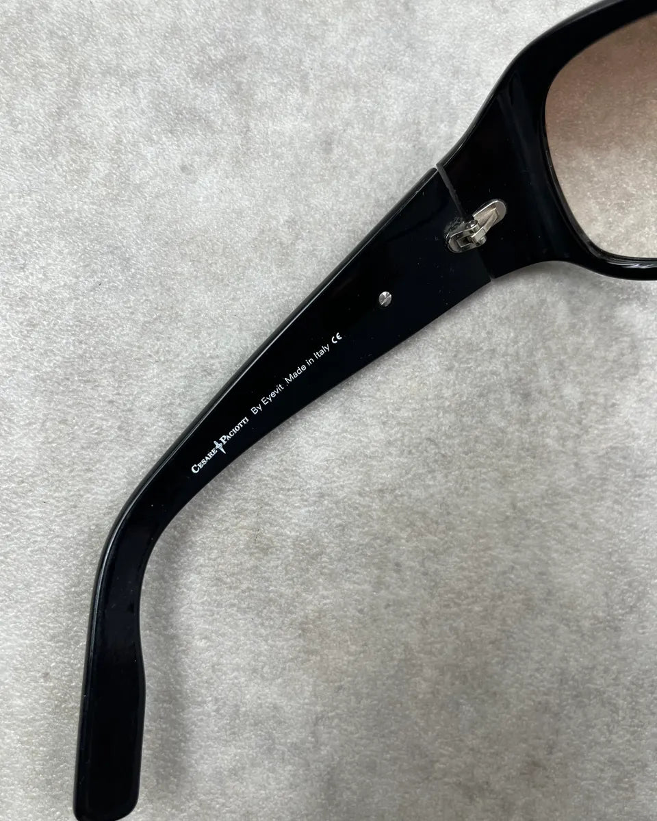 Cesare Paciotti Black Acetate Dagger Logo Sunglasses IdTdSkI 8