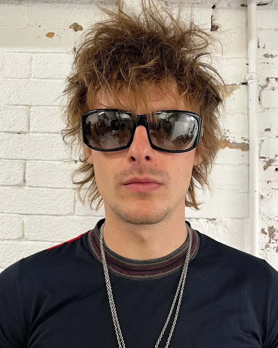 Cesare Paciotti Black Acetate Dagger Sunglasses jnwOjpY 1