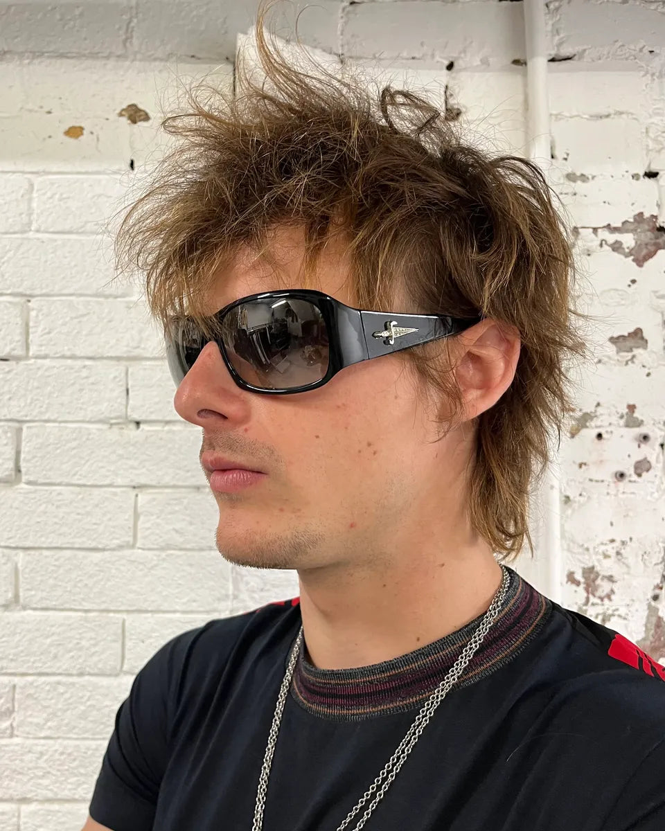 Cesare Paciotti Black Acetate Dagger Sunglasses jnwOjpY 2
