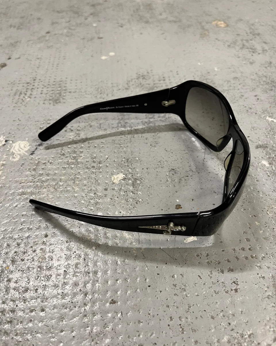Cesare Paciotti Black Acetate Dagger Sunglasses jnwOjpY 5