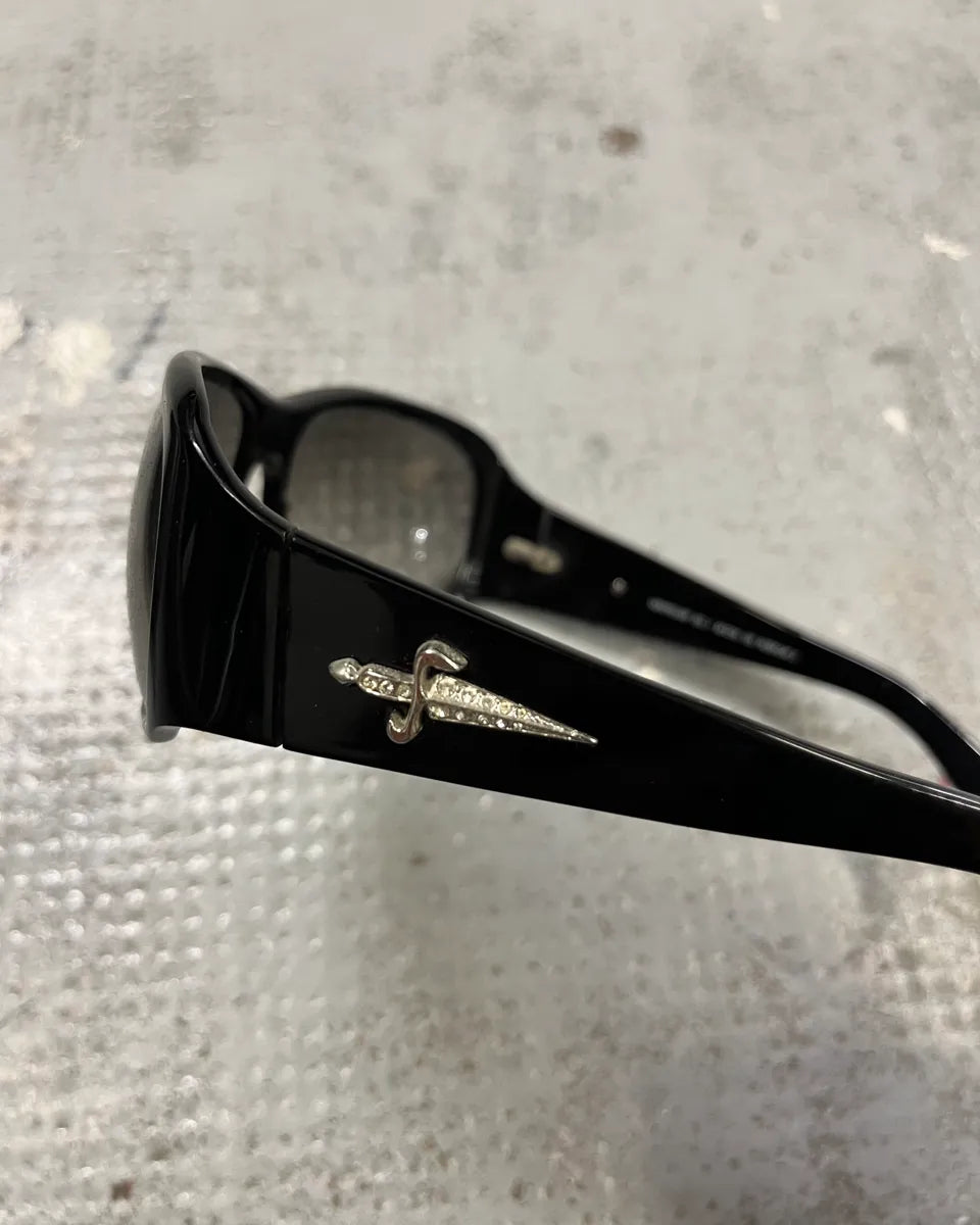 Cesare Paciotti Black Acetate Dagger Sunglasses jnwOjpY 7
