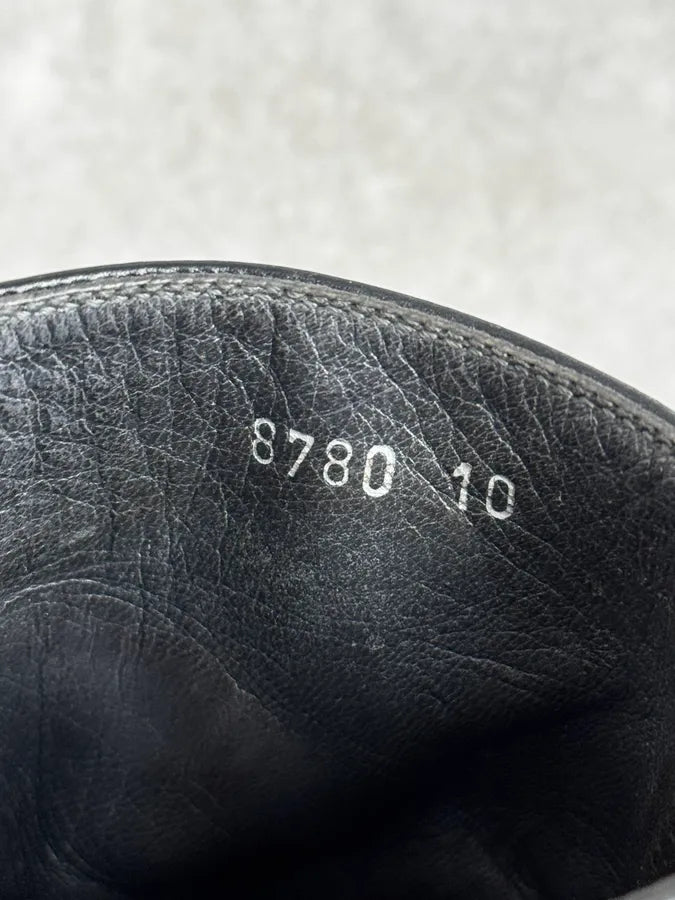 Cesare Paciotti Black Avant-Garde Rock Leather Italian Boots HJSpqaO 7