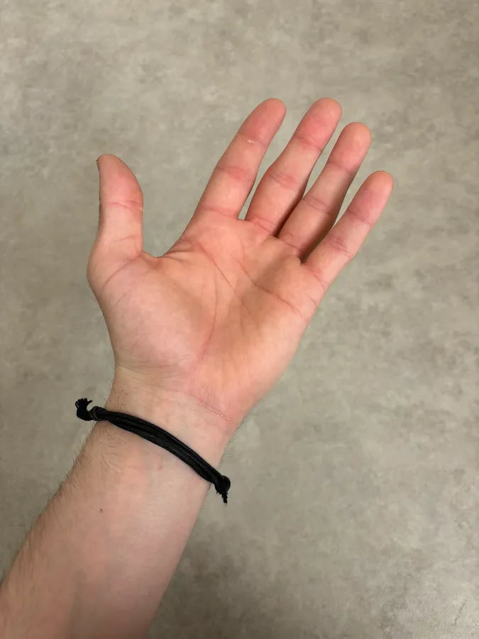 Cesare Paciotti Black Leather Cord Cross Bracelet nSRUORQ 3