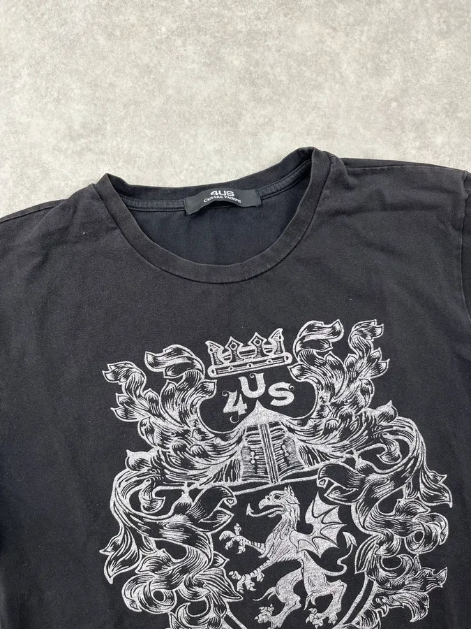 Cesare Paciotti Black Royal Lion Dagger T-Shirt puosizO 4