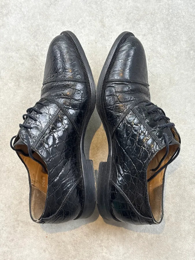 Cesare Paciotti Black Crocodile Leather Oxford Shoes rVTlXHi 4