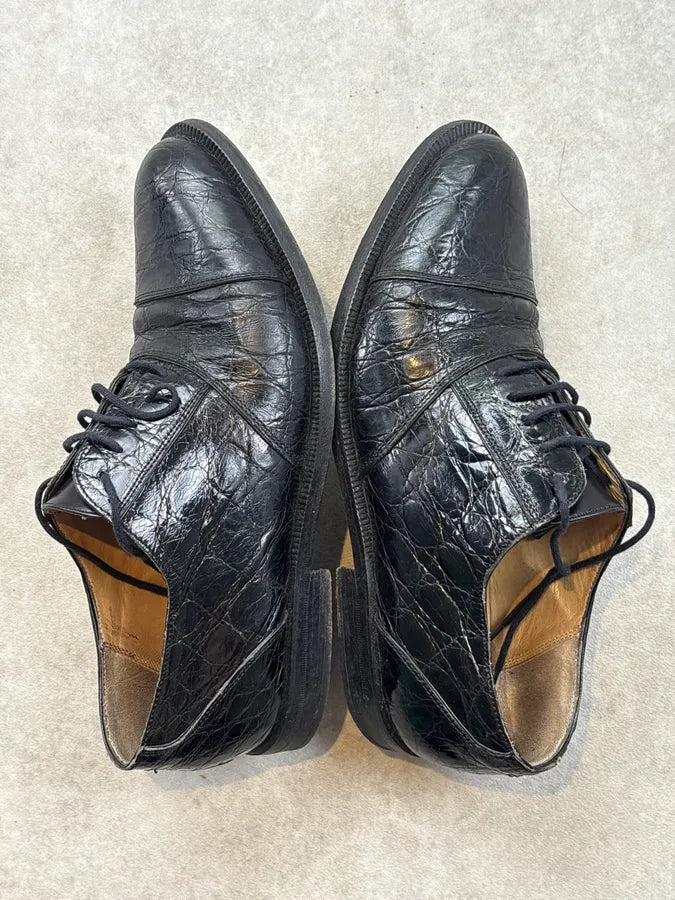 Cesare Paciotti Black Crocodile Leather Oxford Shoes rVTlXHi 3