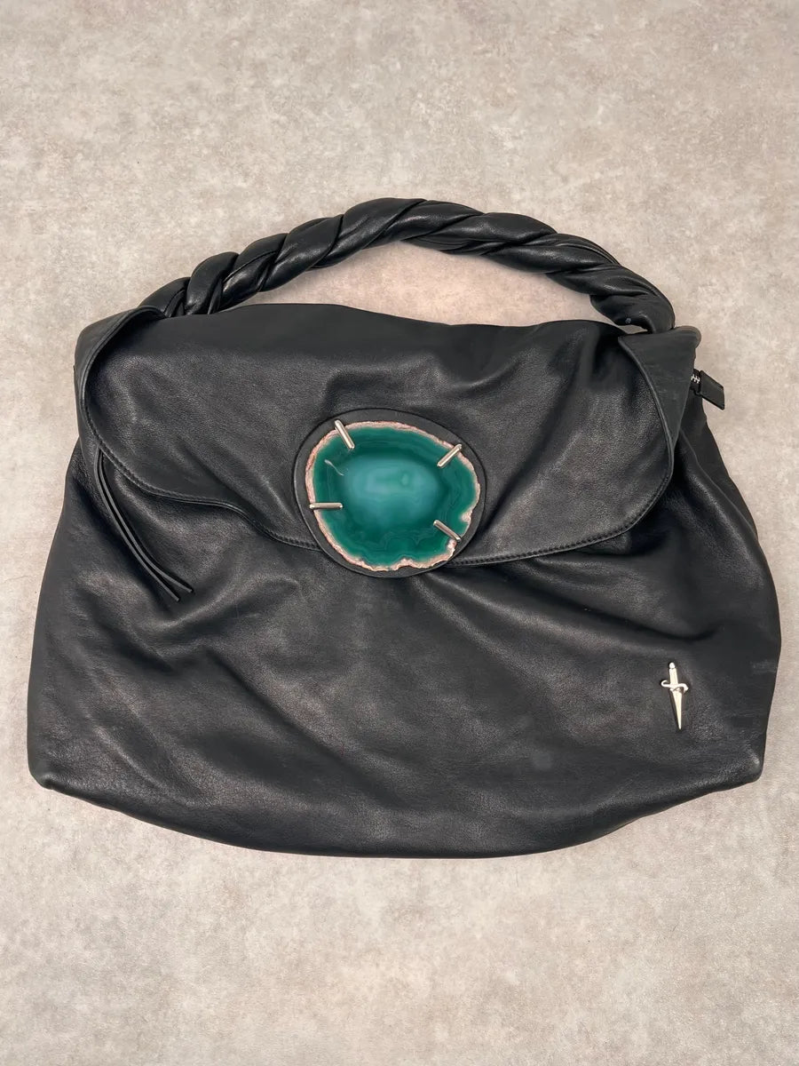 Cesare Paciotti Black Handle Leather Signature Bag efeJfxR 0