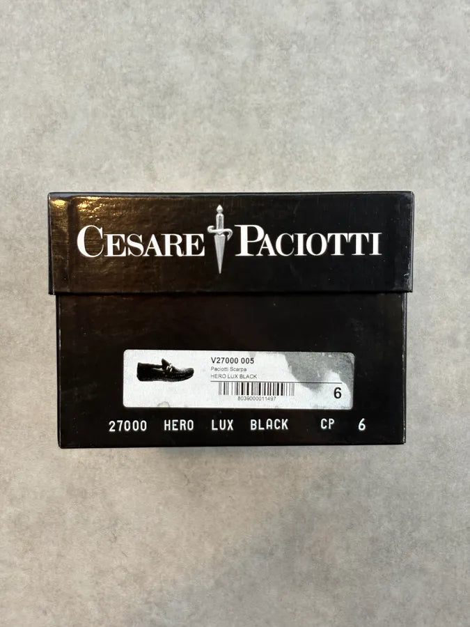 Cesare Paciotti Black Karung Leather Dagger Loafer Shoes AKsqdIw 10