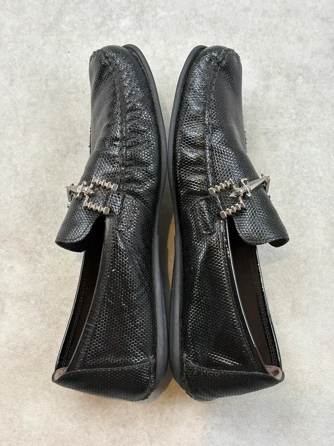 Cesare Paciotti Black Karung Leather Dagger Loafer Shoes AKsqdIw 3