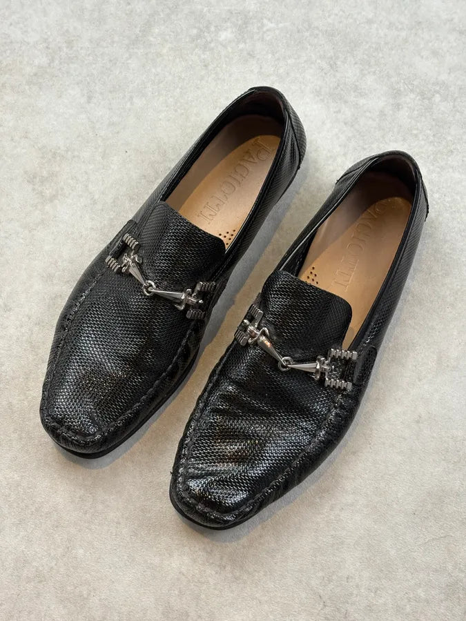 Cesare Paciotti Black Karung Leather Dagger Loafer Shoes AKsqdIw 2