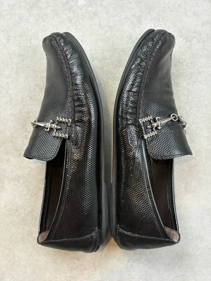 Cesare Paciotti Black Karung Leather Dagger Loafer Shoes AKsqdIw 4