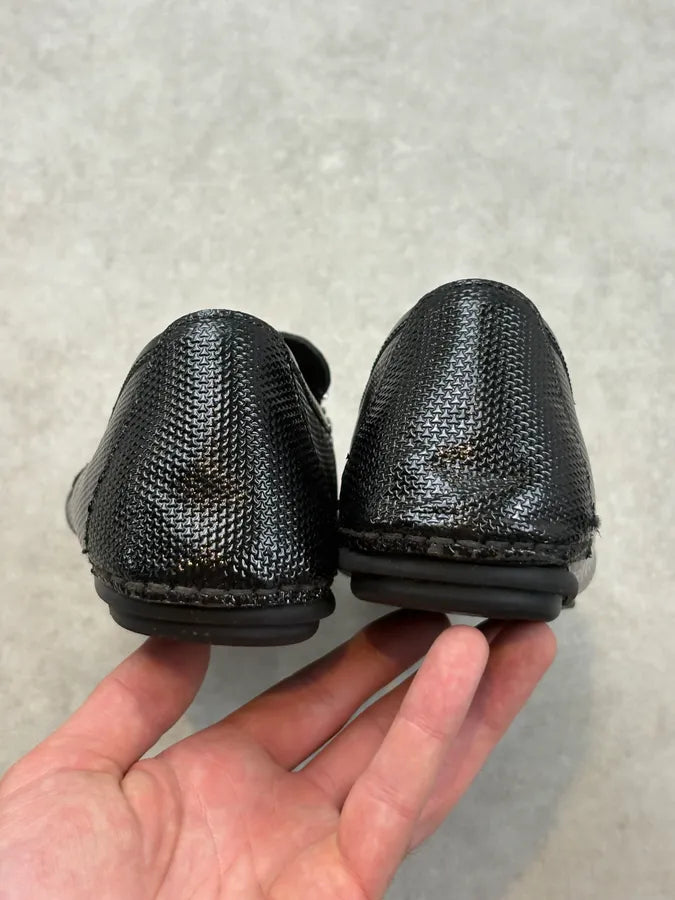 Cesare Paciotti Black Karung Leather Dagger Loafer Shoes AKsqdIw 6