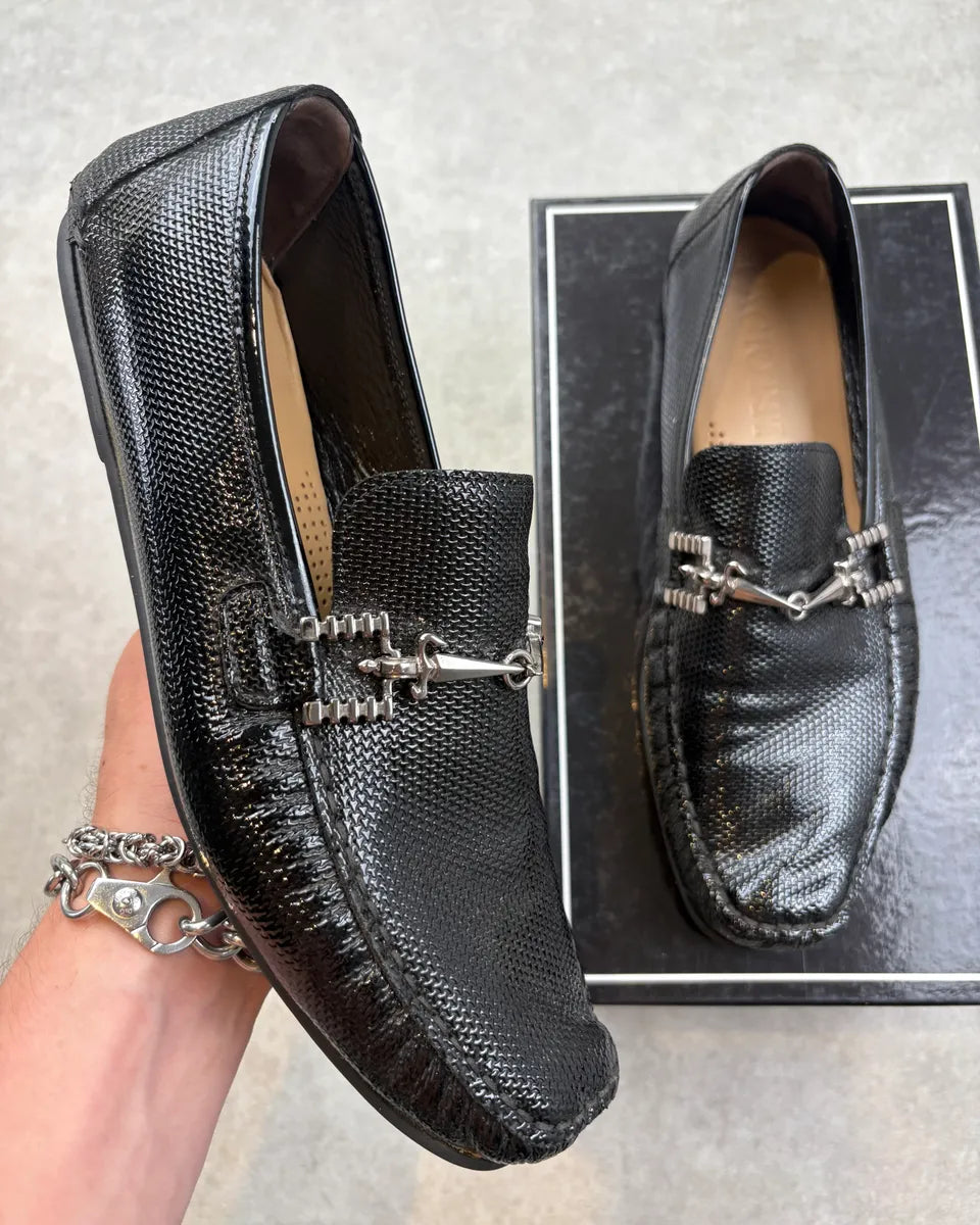 Cesare Paciotti Black Karung Leather Dagger Loafer Shoes AKsqdIw 0