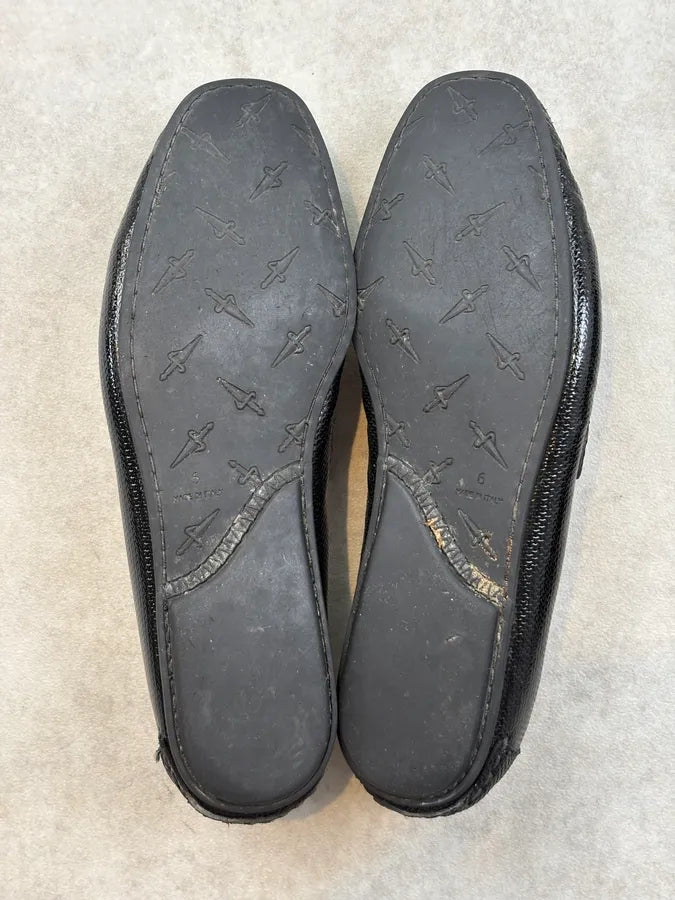 Cesare Paciotti Black Karung Leather Dagger Loafer Shoes AKsqdIw 9