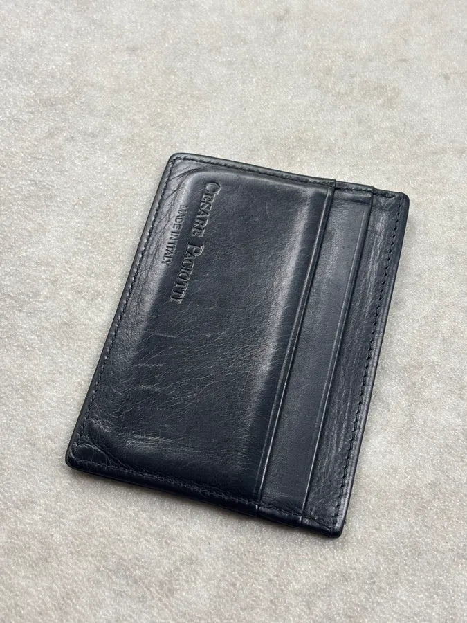 Cesare Paciotti Black Leather Card Wallet dkbVtkj 5