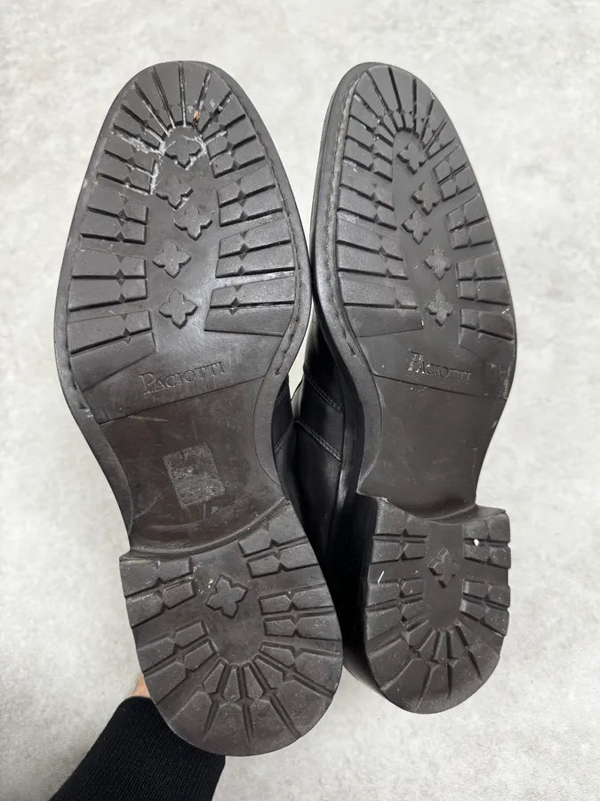 Cesare Paciotti Dark Brown Leather Blake-Stitched Chelsea Boots  rHlhASl 6