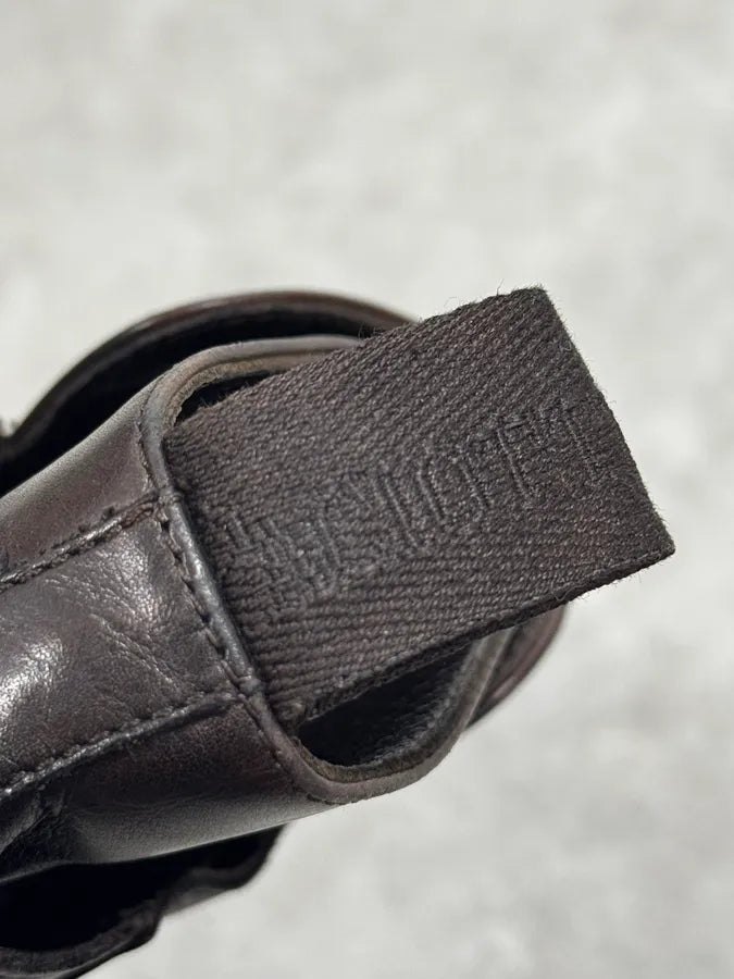 Cesare Paciotti Dark Brown Leather Blake-Stitched Chelsea Boots  rHlhASl 8