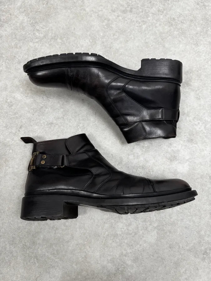 Cesare Paciotti Dark Brown Leather Blake-Stitched Chelsea Boots  rHlhASl 2