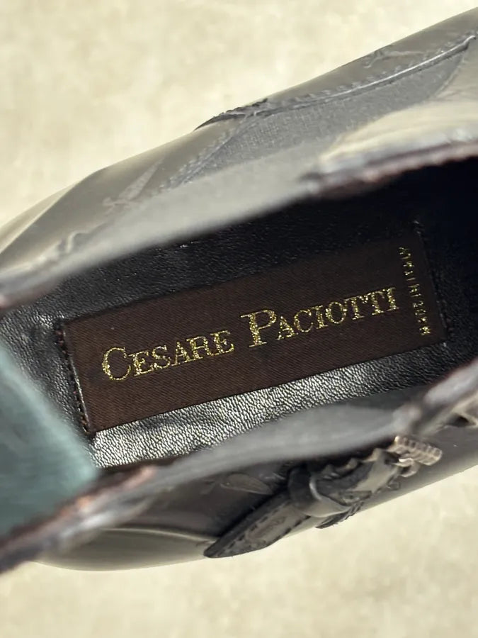 Cesare Paciotti Black Leather Dagger Chelsea Boots CFLylBT 15