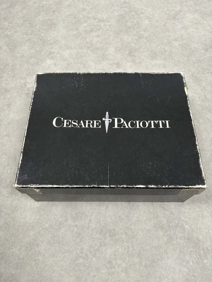 Cesare Paciotti Black Leather Chelsea Metal Buckle Boots AgnCQts 11