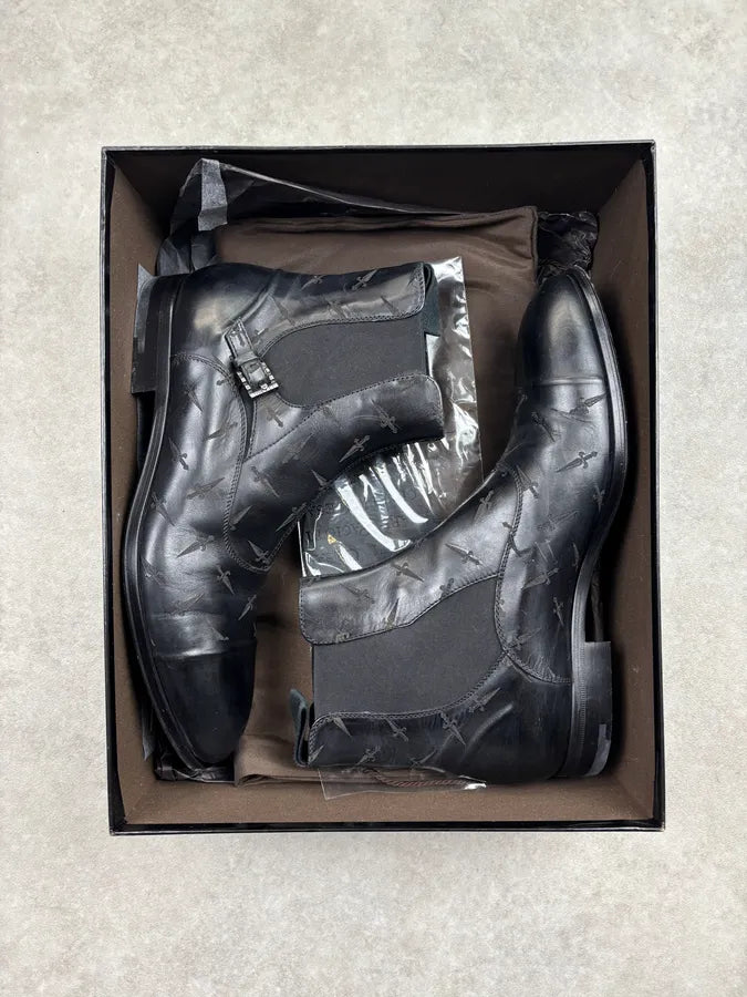 Cesare Paciotti Black Leather Dagger Chelsea Boots CFLylBT 2