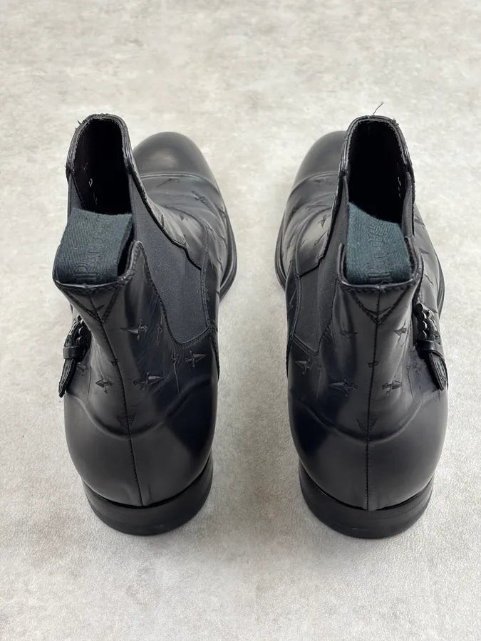 Cesare Paciotti Black Leather Dagger Chelsea Boots CFLylBT 10