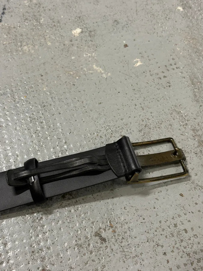 Cesare Paciotti Black Leather Dagger Gold Buckle Belt DwEknEv 4