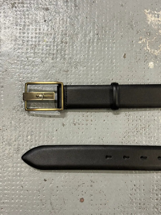 Cesare Paciotti Black Leather Dagger Gold Buckle Belt DwEknEv 3