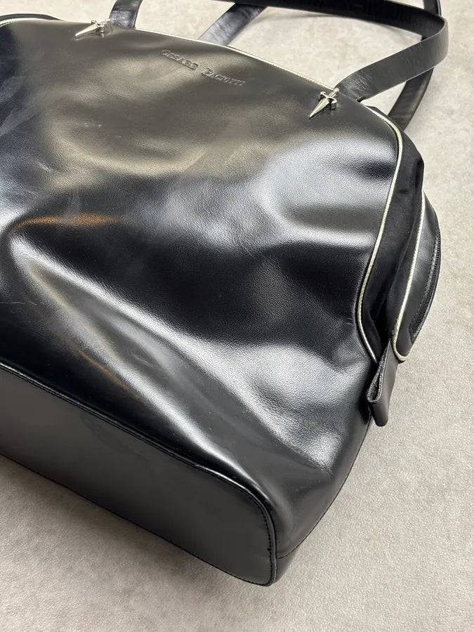 Cesare Paciotti Black Dagger Leather Handle Bag xUgxYKw 6