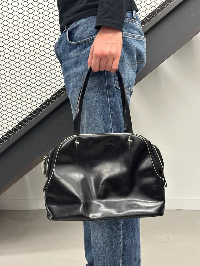 Cesare Paciotti Black Dagger Leather Handle Bag xUgxYKw 1