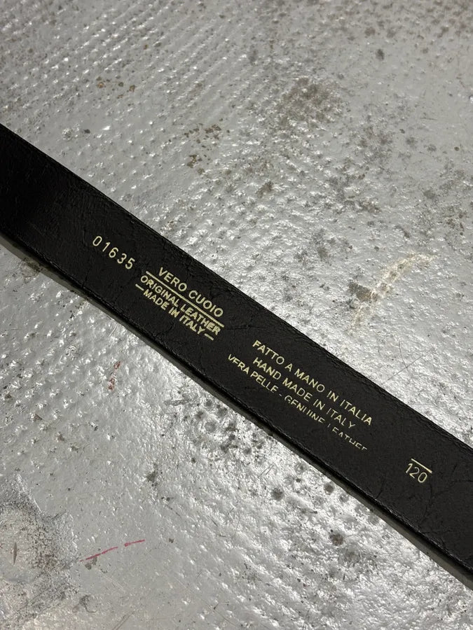 Cesare Paciotti Black Leather Dagger Propaganda Belt fltjOcH 6