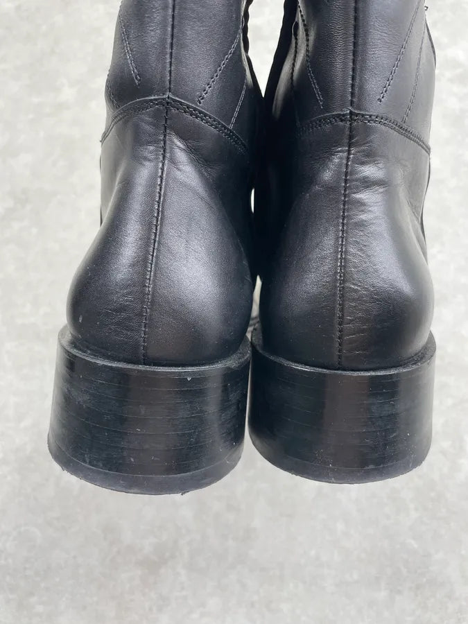 Cesare Paciotti Black Leather Studded Boots gnRkNOh 7