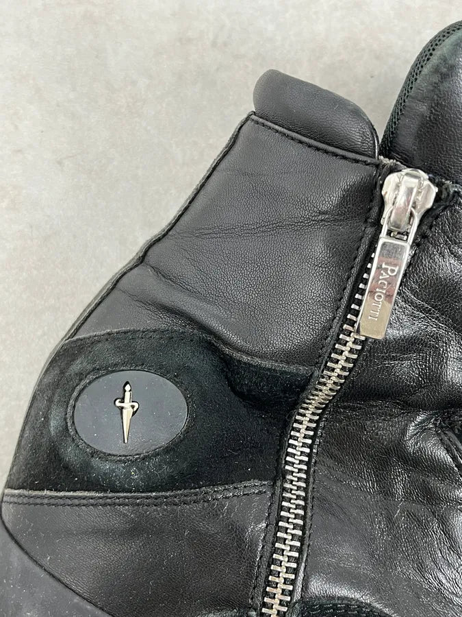 Cesare Paciotti Black Leather Zip Ankle Boots pWnyRbx 7
