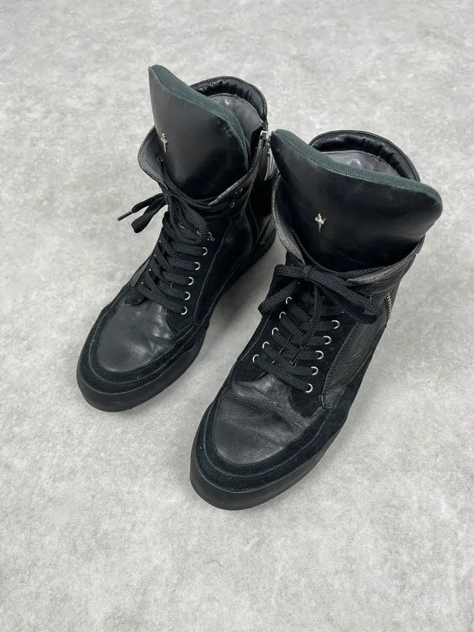 Cesare Paciotti Black Leather Zip Ankle Boots pWnyRbx 4