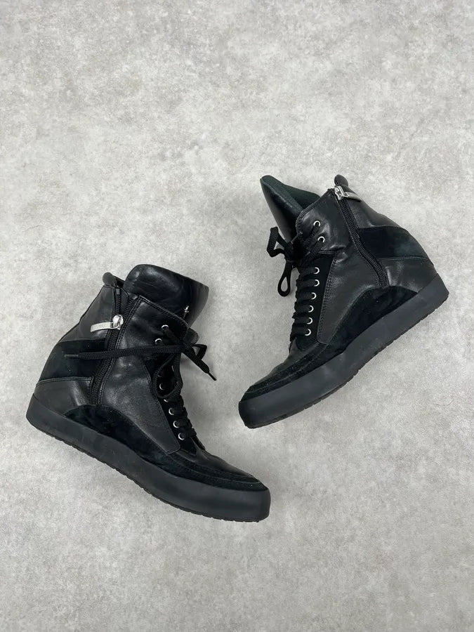 Cesare Paciotti Black Leather Zip Ankle Boots pWnyRbx 2